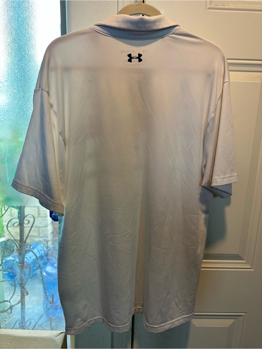 Under Armour Playoff Polo 2.0 White Blue Graphic Stripes - Picture 2 of 8